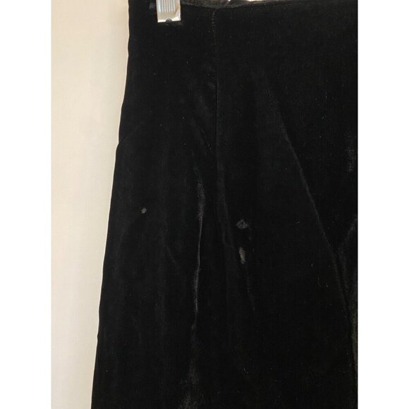 Double D Ranch Small Black Crushed Velvet Maxi Skirt Elastic Waist GUC** - Picture 3 of 9